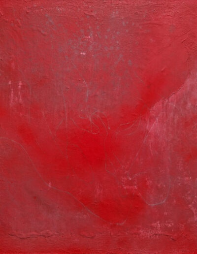obra-de-Adrian-Ibanez-pintura-mixta-sobre-tela-Proposito-rojo-100x95
